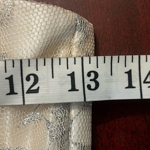 Vintage Jessica McClintock Gunne Sax Sz 1 Ivory Strapless Tiered Dress Belt - Picture 6 of 7